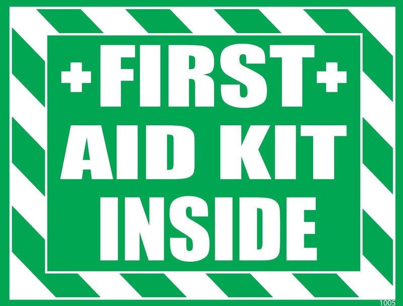First Aid Kit Inside Sticker, Decal, Self Adhesive First Aid Kit Industrial Sign for Trucks or Equipment - NewNest Australia