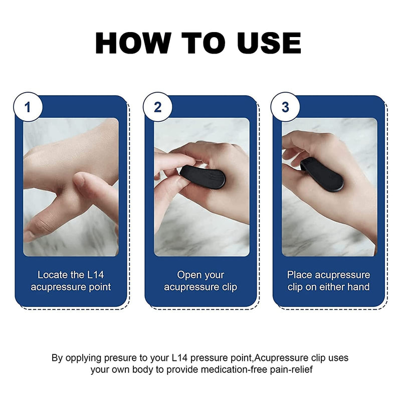 Acupressure Clip, Pack Of 8 Massage Acupressure Clip, Portable Acupressure Clip, Slimming Clip, Anti-Stress Massage Acupressure Clip, For Pain Relief, Anxiety, Stress And Headaches - NewNest Australia
