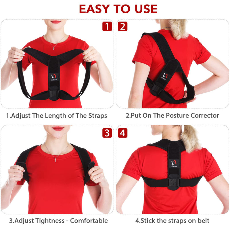 Posture Corrector for Men and Women - Comfortable Upper Back Brace, Adjustable Back Straightener Support for Neck, Back & Shoulder - NewNest Australia