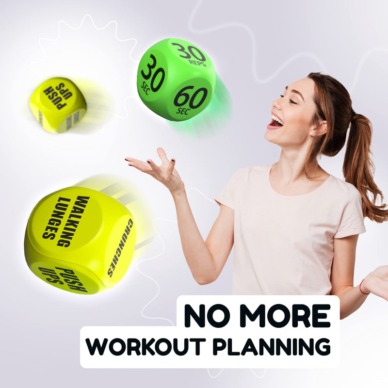 Skywin Workout Dice - Fun Exercise Dice for Solo or Group Classes, 6-Sided Foam Fitness Dice Great Dynamic Exercise Equipment - NewNest Australia