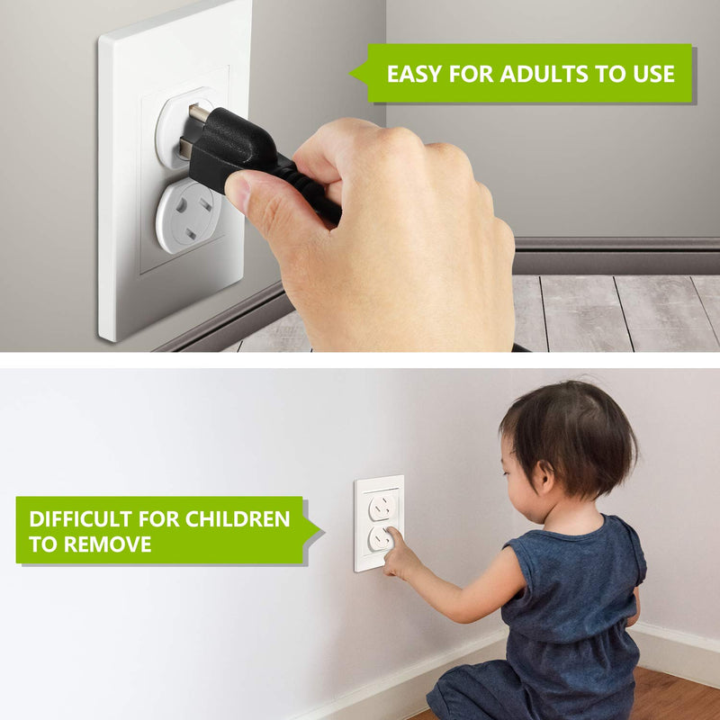 Outlet Covers (16 Pack) Child Proof Outlet Plug Covers Upgraded Adhesive Design Electrical Socket Caps Self-Closing Baby Proofing Outlet Protector - NewNest Australia