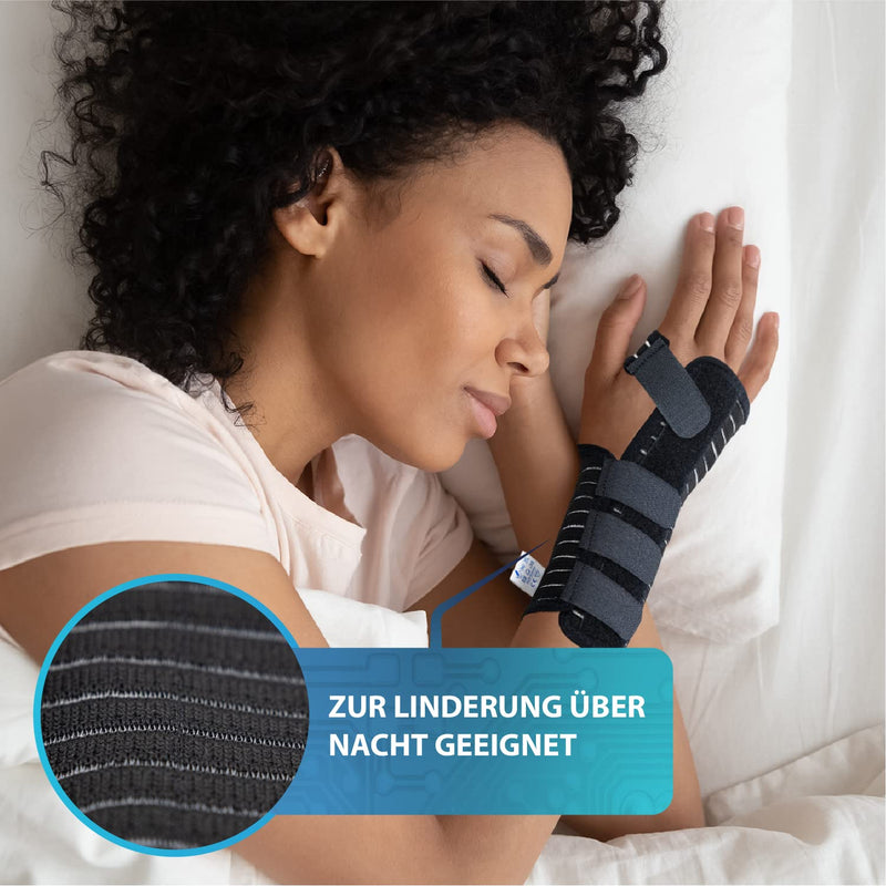 Actesso Breathable Wrist Splint Wrist Support - Relief for Carpal Tunnel Syndrome, Sprains, RSI and Tendinitis/Tendonitis (Black, M, Right) - NewNest Australia