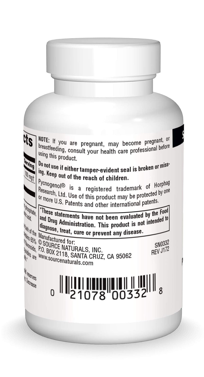 Source Naturals Pycnogenol 100 mg Proanthocyanidin Complex - 30 Tablets 30 Talets - NewNest Australia
