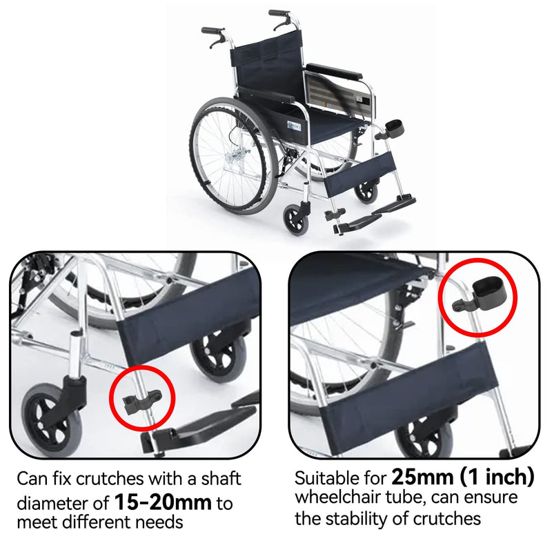 2pcs Wheelchair Walking Stick Rack, Practical Cane Holder Crutch Holder Wheelchair Accessory for Electric Wheelchairs Electric Mobility Scooter - NewNest Australia