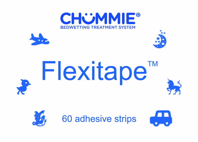 Flexitape - Pack of 60 peel and stick tapes for the Chummie Premium Bedwetting Alarm (Blue) Blue - NewNest Australia