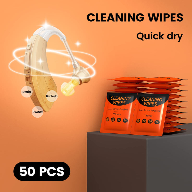 58 PCS Hearing Aid Cleaning Kits, Hearing Aid Cleaning Wipes, Hearing Aid Cleaner Tools Including Hearing Aid Cleaning Brush & Wax Loop & Magnet & Microfiber Cloth, Hearing Aid Wax Guards - NewNest Australia