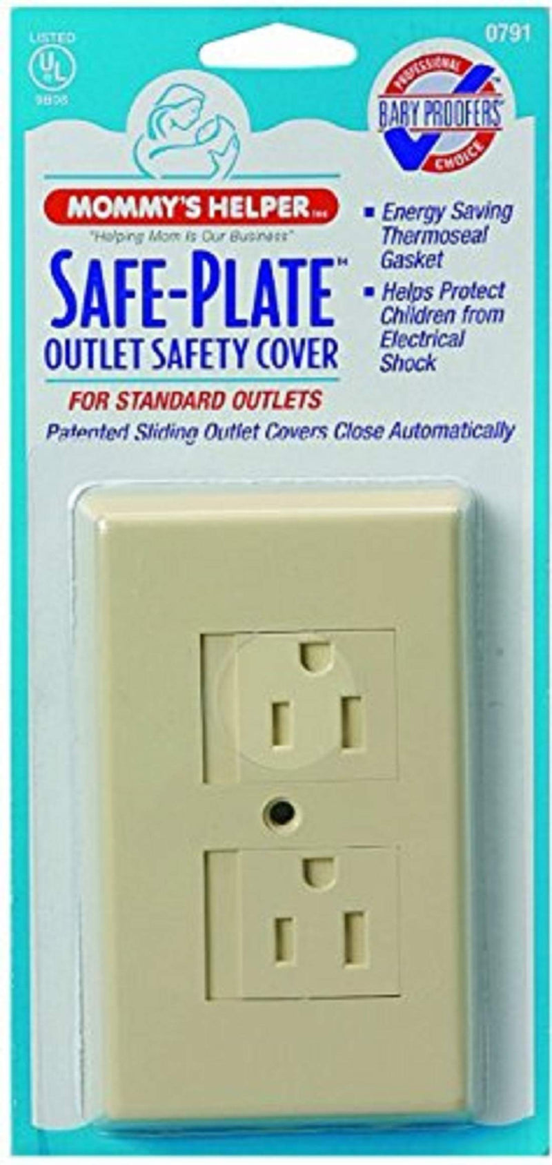 Mommys Helper Safe Plate Electrical Outlet Covers Standard, - 3 Count Almond - NewNest Australia