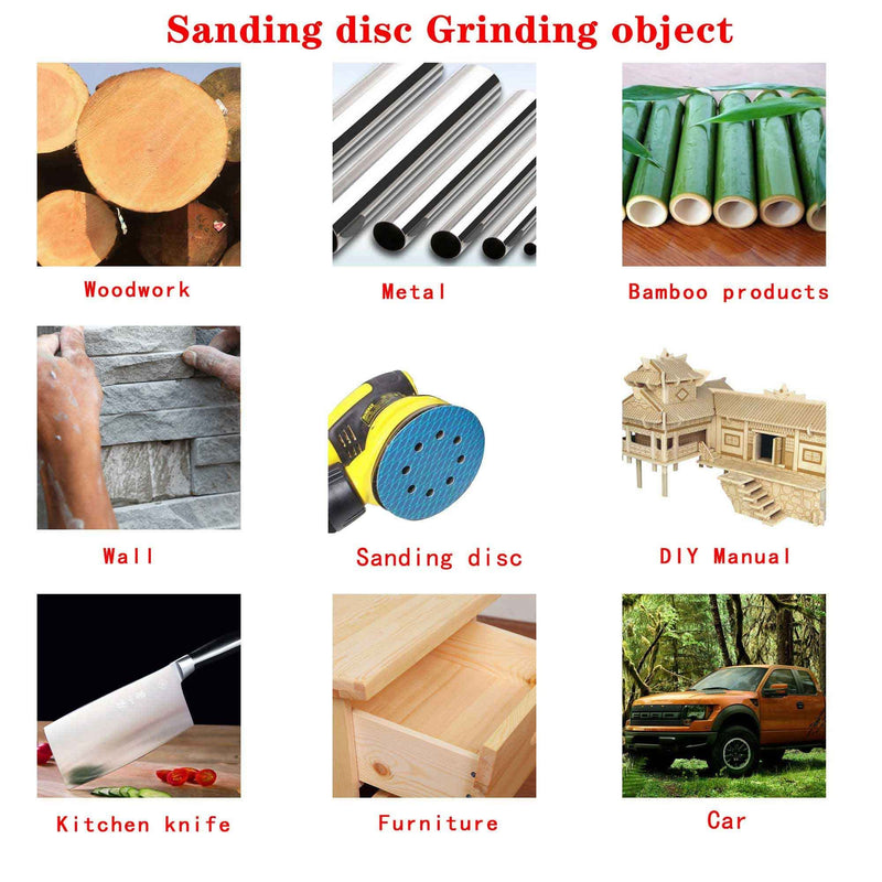 Orbital Sander Sandpaper 5 Inch 8 Hole Sanding Disc Hook and Loop Pads Sand Paper 320 Grit for Wood 70 PCS Blue Aluminum Oxide Anti Blocking Rhombus Sanding Discs 5 inch 320 grit - NewNest Australia