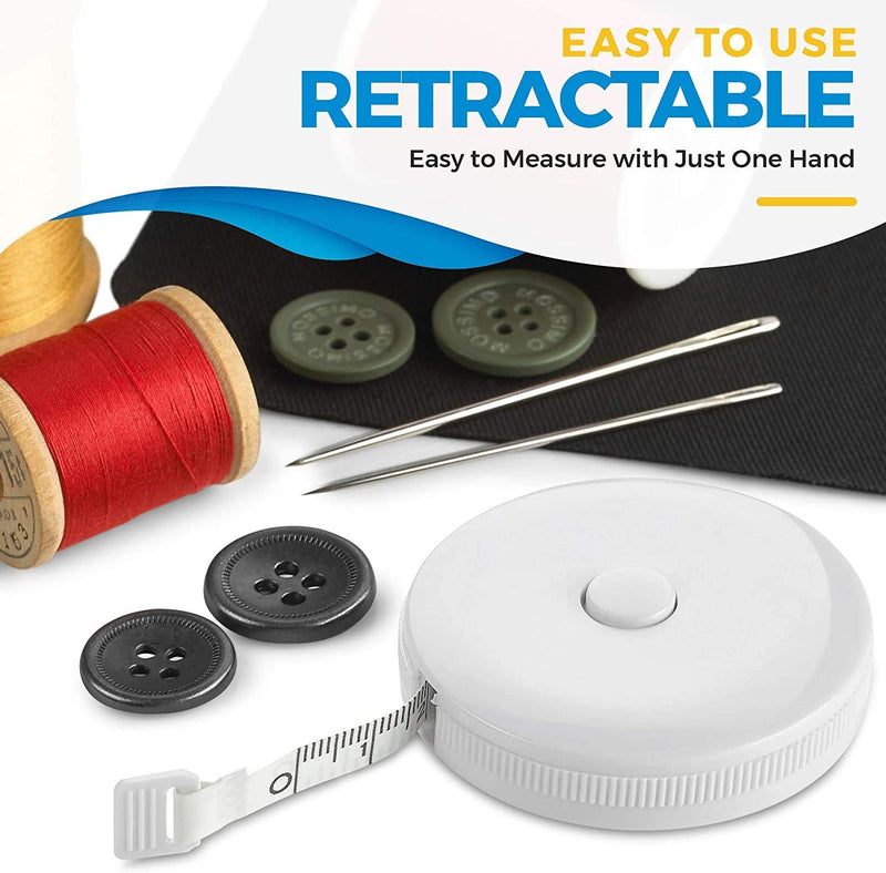 Body Tape Measure - (Pack Of 2) Tape Measure For Body And Fat Weight Measuring (Inch & Cm) Retractable Tape Measure Ruler For Accurate Body Fat Calculator, Helps Calculate Fitness Body Measurements - NewNest Australia