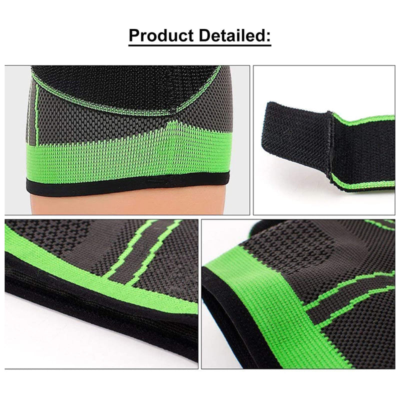 Layhou 1 X Adjustable Knee Support Knee C-Compression Sleeve Bandage Double Compression Band Breathable Design For Running Basketball Baseball Hiking Sports Activities - NewNest Australia