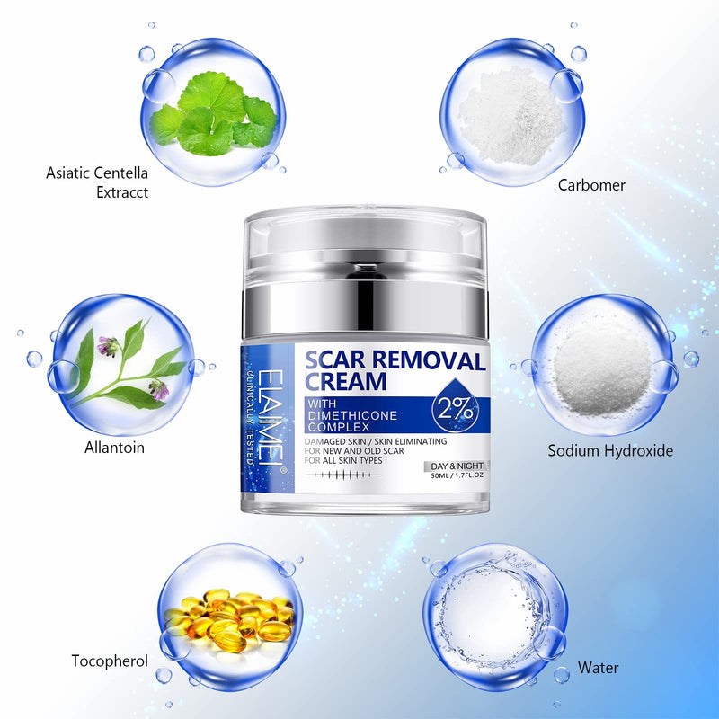 Scar Removal Cream, Skin Repair Cream for Old and New Scars, Scar Treatment Gel for Surgical Scars, Acne Scars, C-Section, Burns, Stretch Marks - NewNest Australia