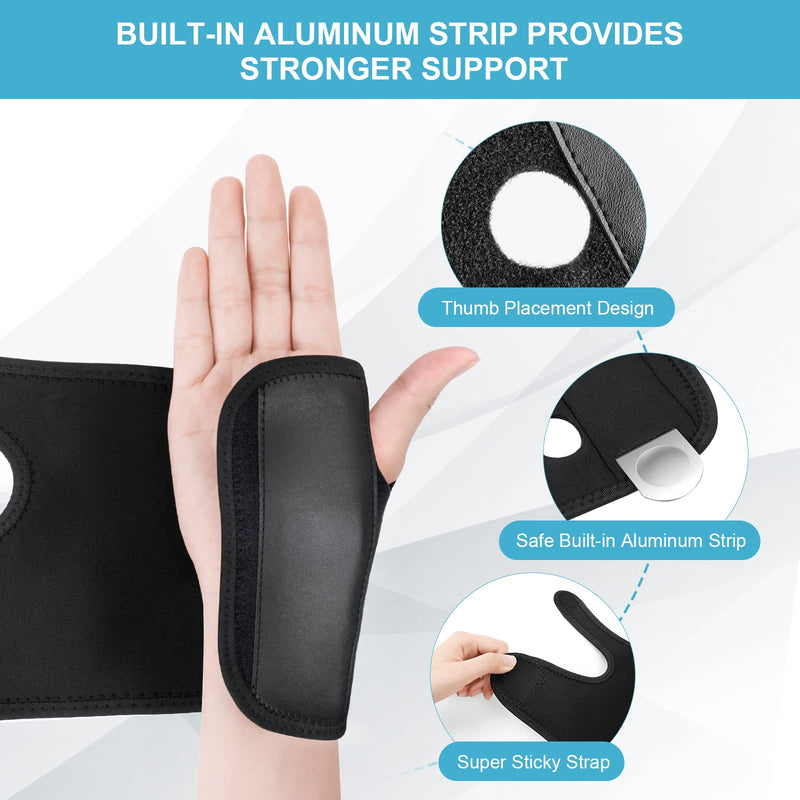 ACWOO Wrist Support Splint Brace, Adjustable Wrist Strap Carpal Tunnel Compression Splint Relieves Wrist Pain, Sprains, Tendonitis and Joint Pain, Breathable Wrist Brace Provides Wrist Support (Right) Right - NewNest Australia