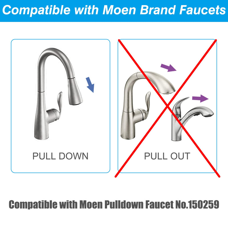 Pull Down Spray Hose Kit Compatible with Moen Kitchen Faucet Replacement Parts # 150259 Hose, Nylon Finish 67 Inch Length Compatible with Moen Kitchen Faucet Replacement Part 187108 Pull Down Hose 150259-67 Inch - NewNest Australia