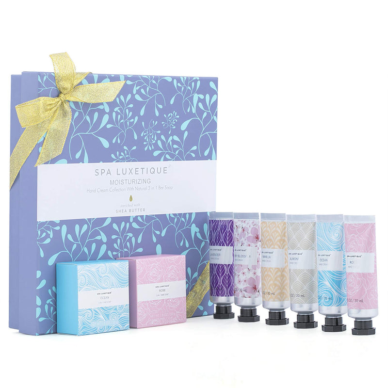 Hand Cream Gift Set - 8 pcs Hand Cream Set, Premium Gift Sets for Women, Spa Luxetique Hand Creams, Hand Moisturiser, Shea Butter Hand Cream for Very Dry Hands, Gifts for Women, Gift Sets for Her - NewNest Australia