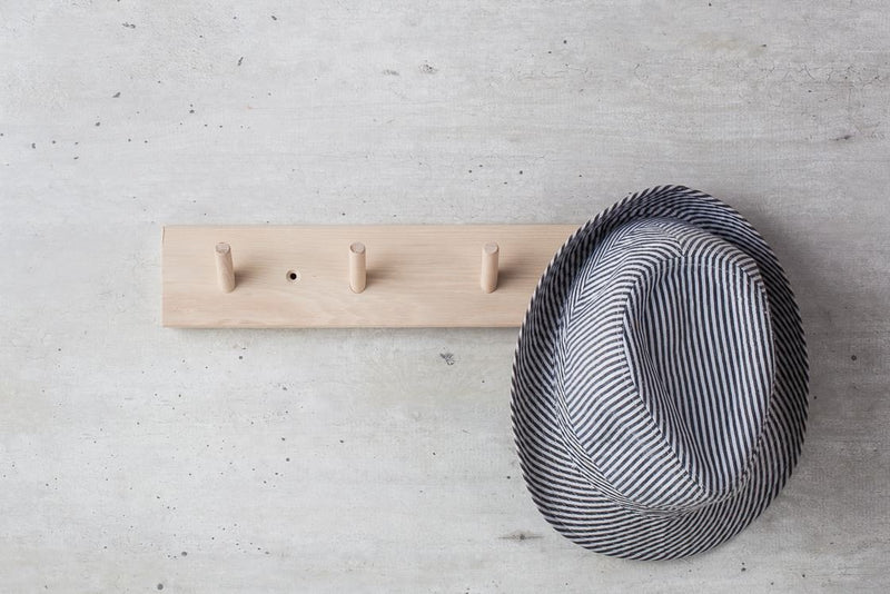 NewNest Australia - Iris Hantverk Birch Wall Rack - 4 Hook Design 