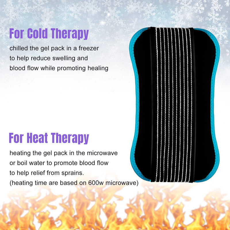 Ice Pack for Injuries, Reusable Gel Ice Pad with Adjustable Wrap, Flexible No Leaked Hot Cold Compress for Pain Relief, Easy to Use Cold Therapy Packs for Knee, Ankle, Hip, Back Pain - NewNest Australia