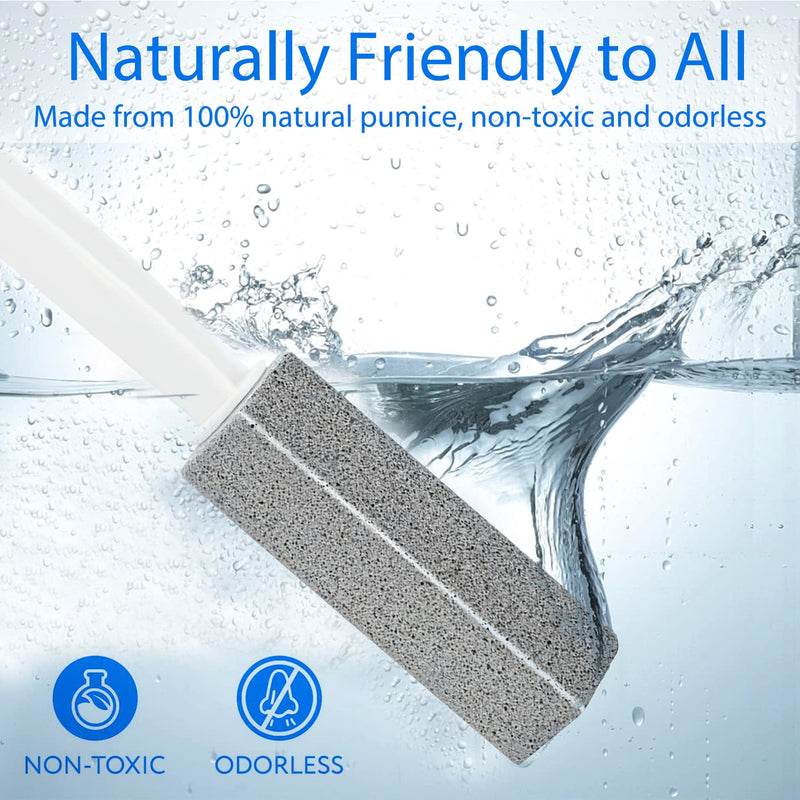 2 Pack Pumice Stone Cleaning Stone with Handle Pumice Stone Toilet Cleaner - NewNest Australia