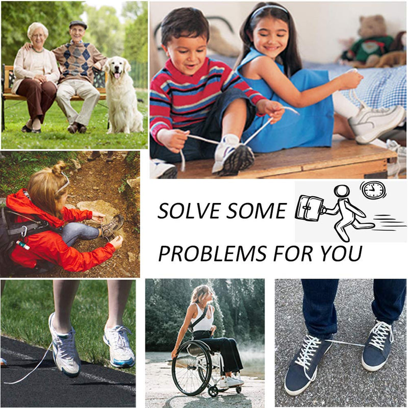 No Tie Elastic Shoelaces with Metal Buckles Shoe Laces for Kids/Adults Sneakers - Shoelaces Replacements - Universal Shoelace-Elastic Running Shoe Laces Metal Lock Tieless Shoe Laces for All Shoes Black - NewNest Australia