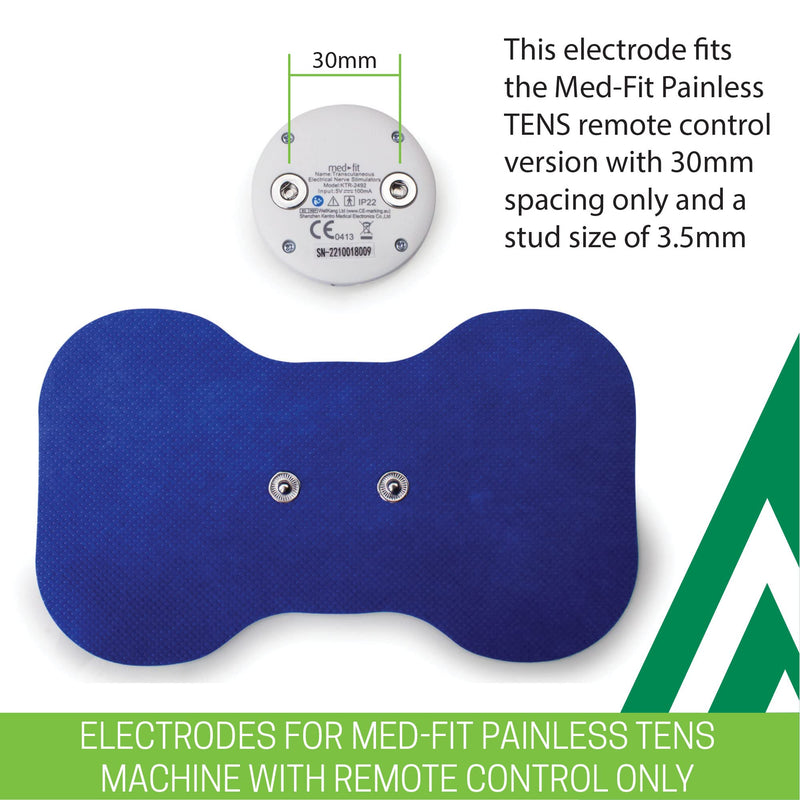 Med-Fit Wireless Butterfly Self-Adhesive Pads 16cm x 9cm Suitable for The Painless TENS Model (only) Supplied with a Remote Control. January 2023 Onwards. Code RC340. (3 Pack (RC340)) 3 Pack (RC340) - NewNest Australia