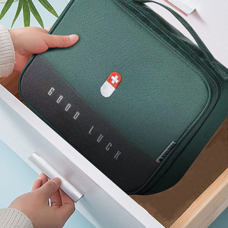 Medicine Bag Medical Emergency Bag Large Capacity Medicine Bag For Waterproof Medicine Storage Bag Medicine Bag Portable Medication Bag For Home Office Travel (Green) - NewNest Australia