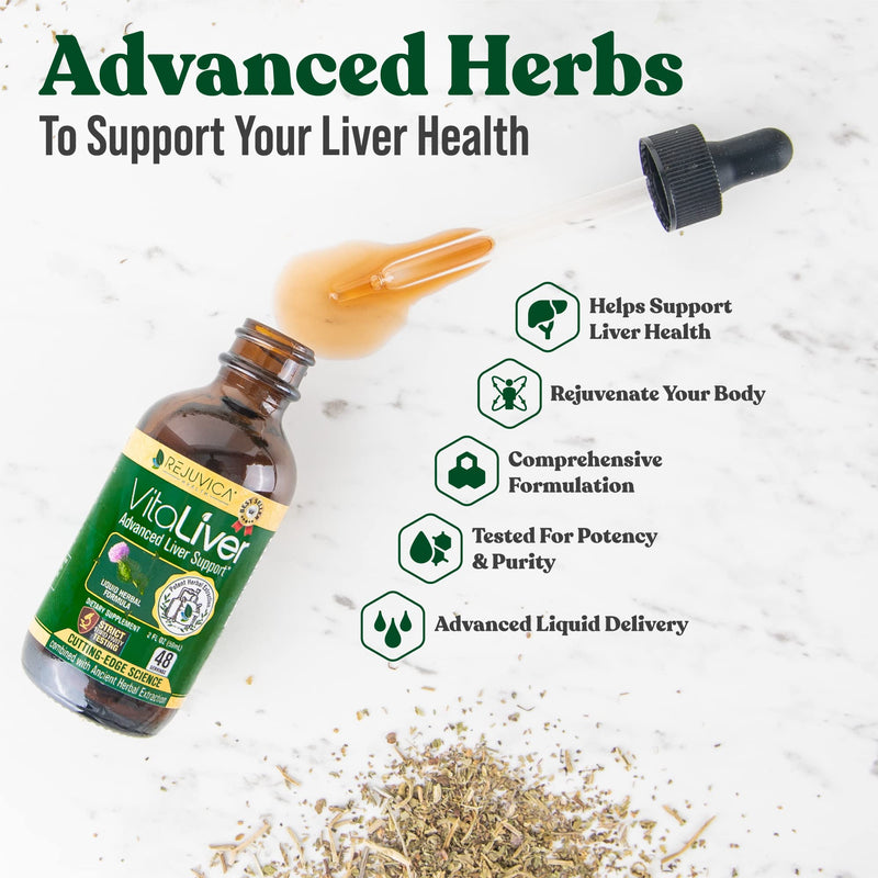 VitaLiver - Advanced Liver Support Supplement - Liquid Delivery for Better Absorption - Milk Thistle, Artichoke, Chanca Piedra, Dandelion & More! - NewNest Australia