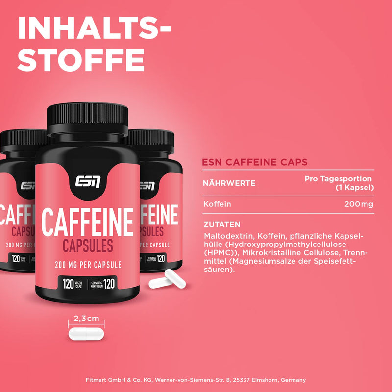 ESN Caffeine Caps, 120 caps. single - NewNest Australia