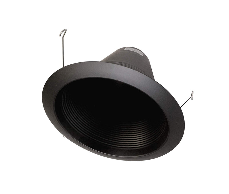 NICOR Lighting 6 inch Black Airtight Recessed Cone Baffle Trim, Fits 6 inch Housings (17550ABK) - NewNest Australia