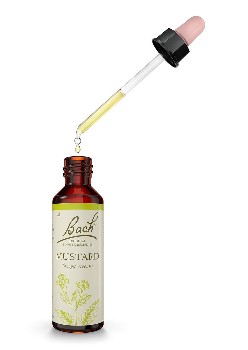 Bach Original Flower Remedy Mustard, Flower Essences, Vegan formula, Let me be me, An Individual and Personal Approach to Emotional Wellness, Easy to use, 1 Dropper Bottle x 20 ml - NewNest Australia