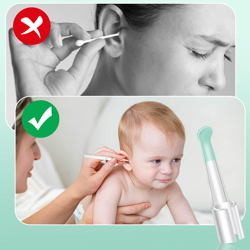 Prasacco 10 Pieces Silicone Ear Spoon Tips, Soft Ear Cleaner Replacement Tips Otoscope Ear Wax Removal Tool Replacement Reusable Ear Wax Removal Accessories Kids Family Ear Health Care - NewNest Australia