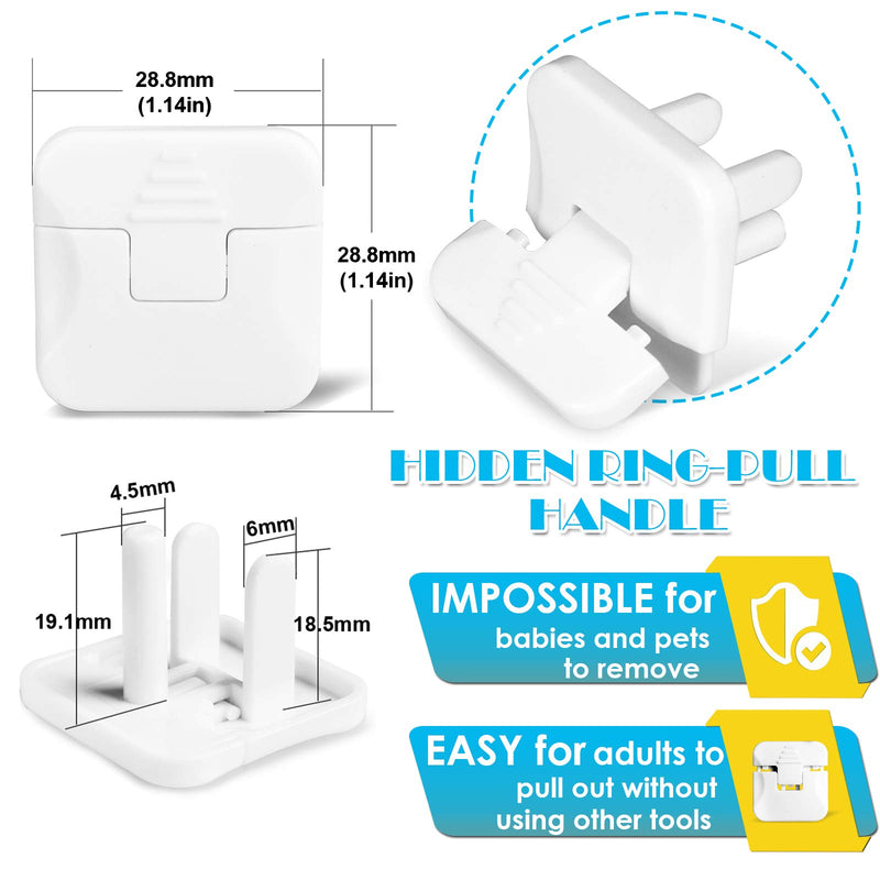 Outlet Covers Babepai 38-Pack White Child Proof Electrical Protector Safety Improved Baby Safety Plug Covers A-White 38Pack - NewNest Australia