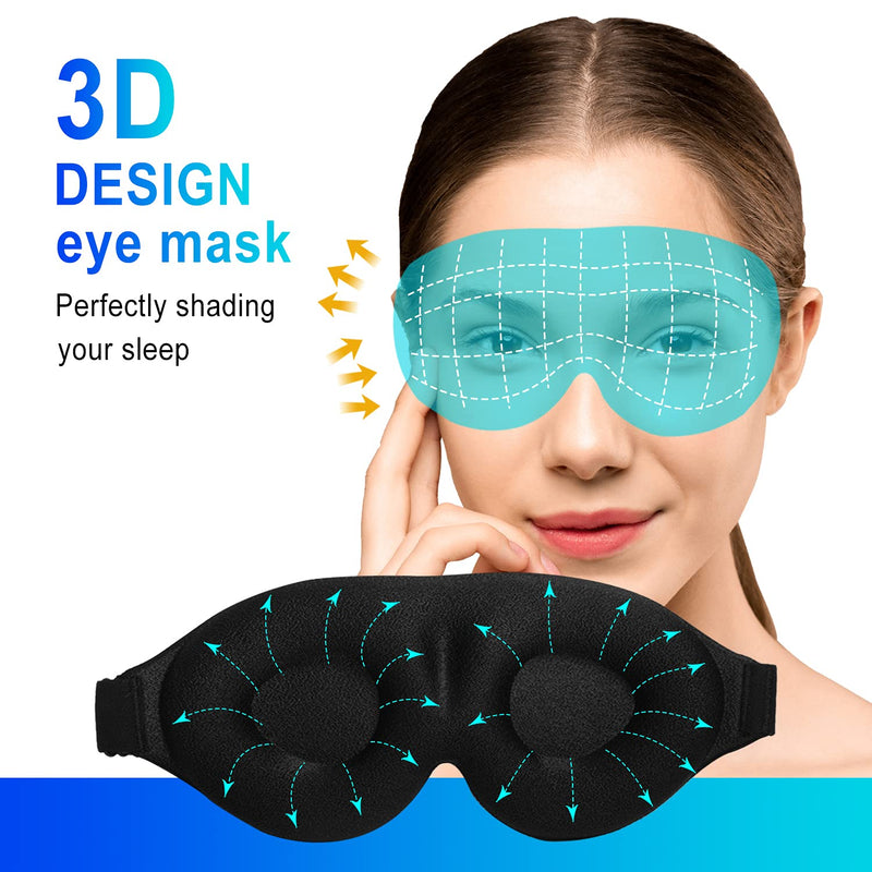 3D Sleep Mask, 100% Blackout 3D Contoured Sleep Eye Mask, Comfortable & Super Soft Sleeping Mask with Adjustable Straps for Women, Men, Sleeping Travel Yoga Naps (Colorful) 2 Colorful - NewNest Australia
