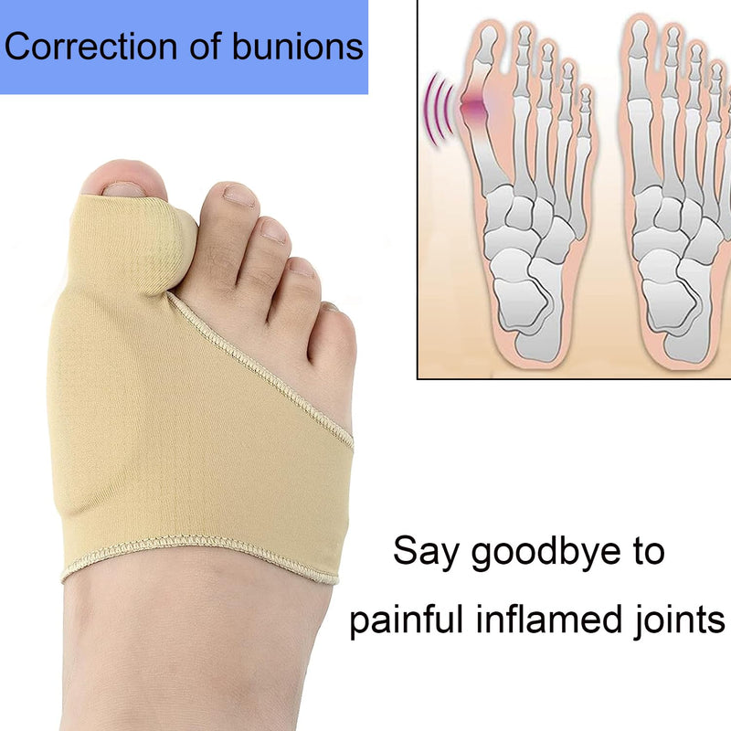 Annchilio Pack Of 2 Bunion Corrector - Bunion Sleeve With Protective Rubber And Spreader For Relief Of Bunions, Elastic Orthopedic Bandage, Bunion Correction Stockings - NewNest Australia