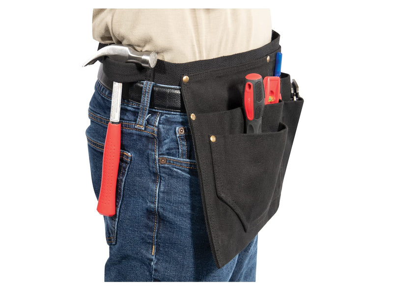 Rothco Canvas Waist Work Apron with Six Pockets Hammer Loop and Tape Measure Clip, Black - NewNest Australia