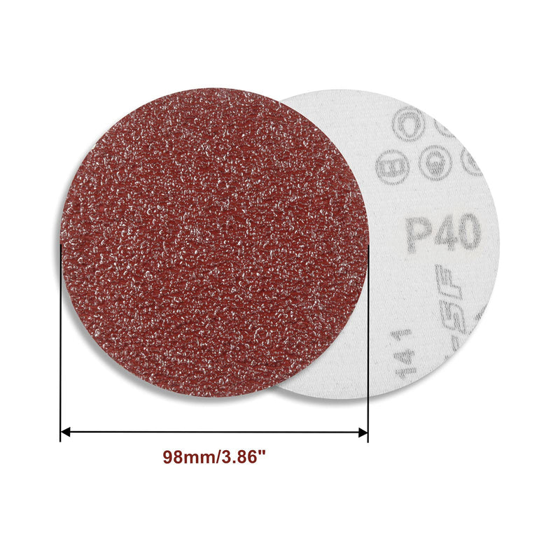 SPEEDWOX 50pcs Sanding Discs 4 Inches Sandpaper 40 Grit Hook and Loop Sanding Discs for Drill Grinder Rotary Tools No Hole - NewNest Australia