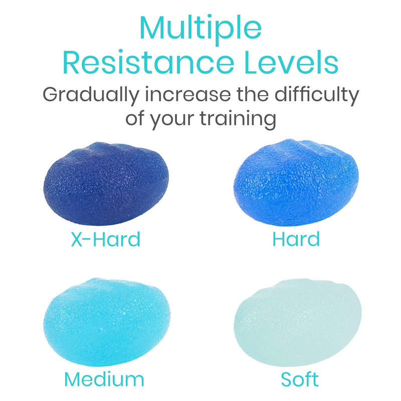 Vive Hand Exercise Eggs - Sensory Squishy Ball for Stress Relief and Grip Strengthening Therapy - Wrist Strength Trainer Equipment - Squeeze Toy for Kids, Adults, Women and Men - for Arthritis 4 - NewNest Australia