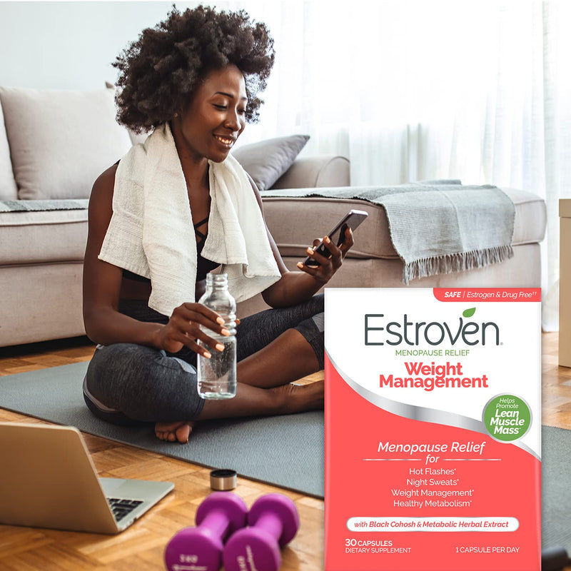 Estroven Weight Management for Menopause Relief, Helps Reduce Hot Flashes and Night Sweats, Helps Manage Weight, 30 Count 30 Count (Pack of 1) - NewNest Australia