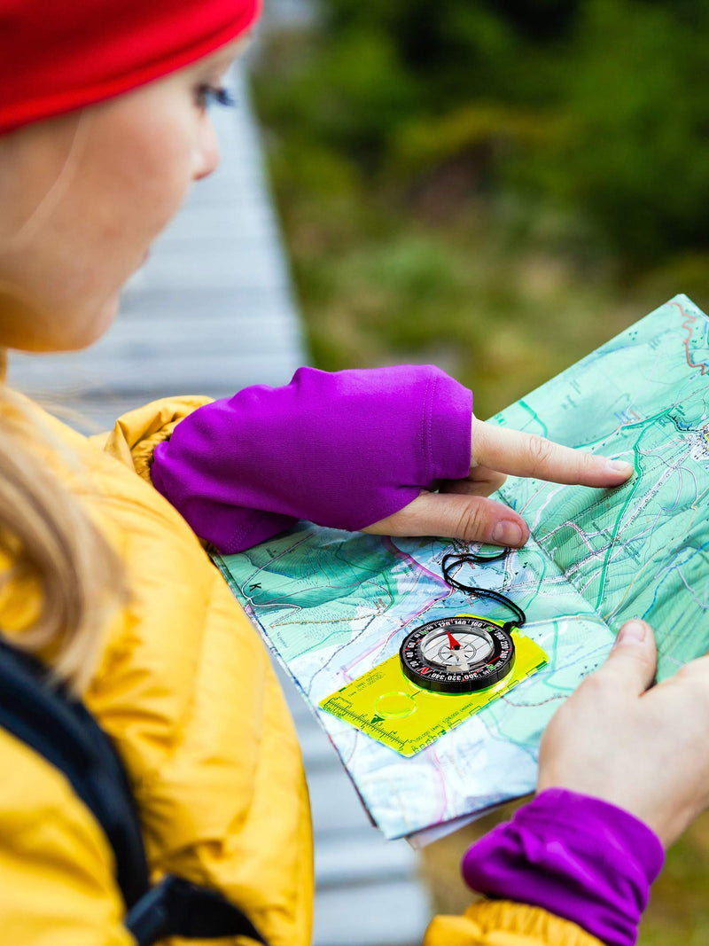 Gejoy 4 Pieces Navigation Hiking Compass Orienteering Backpacking Compass Waterproof Map Reading Compass for Boy Scout Kids Outdoor Camping (Style 1) - NewNest Australia