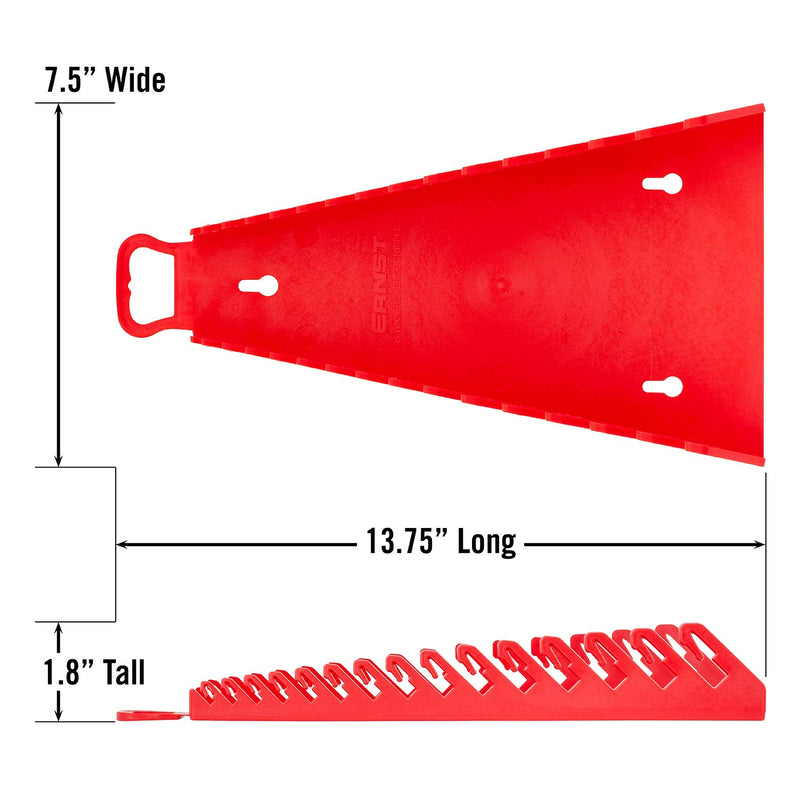Ernst Manufacturing 5188-Red Gripper Reverse Wrench Organizer, 15 Tool, Red - NewNest Australia