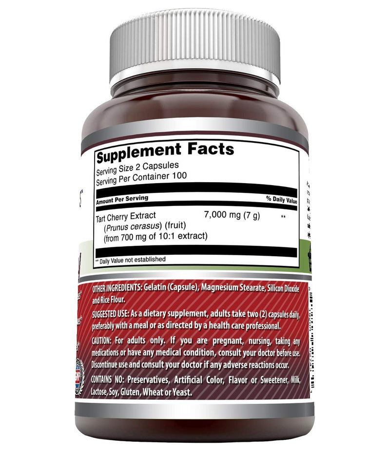 Amazing Formulas Tart Cherry Extract 7000 Mg per Serving 200 Capsules (Non GMO,Gluten Free) -Antioxidant Support-Promotes Joint Health & a Proper Uric Acid Level Balance - NewNest Australia