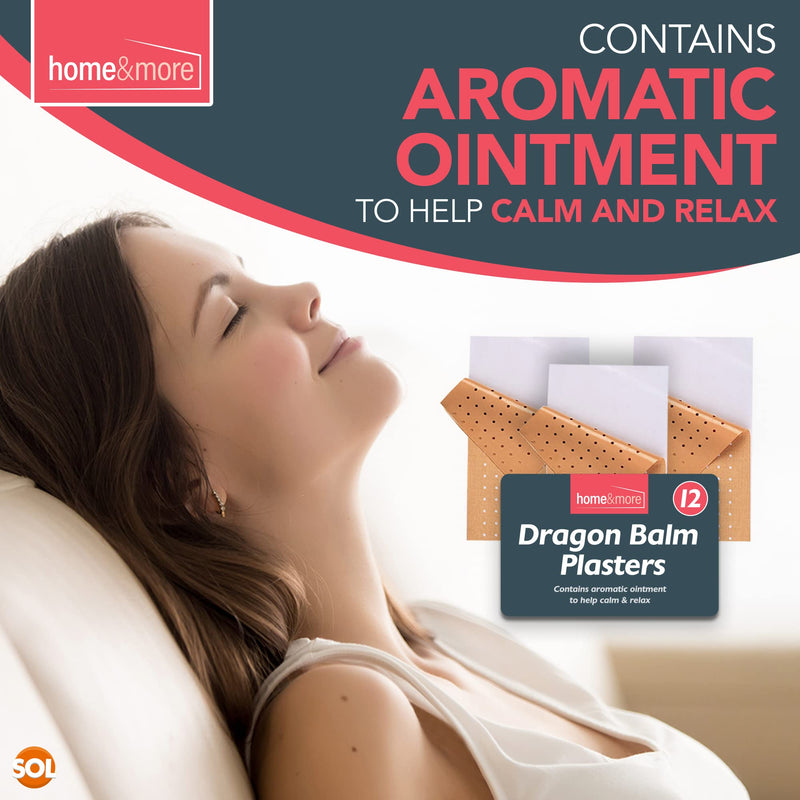 12pk Dragon Balm Plasters | 12 x 15cm Adhesive Heat Patches to Soothe Back Pain, Neck, Shoulder, & Muscle Pain Patches | Knee Patches for Arthritis | Topical Knee Patches Self Adhesive Heat Patch - NewNest Australia