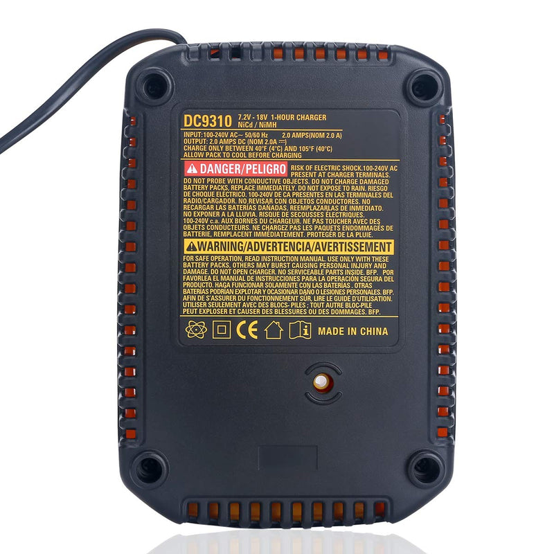 Biswaye 18V XRP Battery Charger Compatible with DEWALT 7.2V-18V NiCd NiMh Battery DC9096 DC9098 DC9099 DW9099 DW9072 DW9057 DW9091 DW9094 DC9071 DW9062 DC9091, DC9310 - NewNest Australia