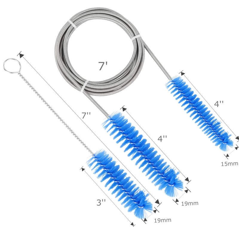 Brush Diameter 15mm 19mm -CPAP Tube Cleaning Brush-Suitable for Most CPAP Hose Type (Blue) Blue - NewNest Australia
