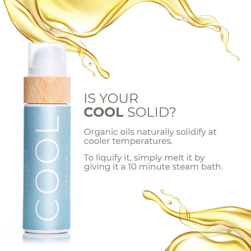 COCOSOLIS COOL After Sun Oil | Organic Oil for Tender Hydration and Recovery After Sun | Moisturising, Revitalising & Nourishing the Skin | 9 Raw Organic Oils for Smooth & Elastic Skin - NewNest Australia