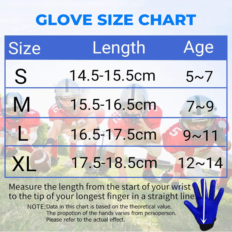 Football Gloves Youth Pro 3.0 Upgrade Ultra Stick Palm Receivers Flexible Silicone Grip Receiver Glove for Kids Boys Age 5-14 Large Red - NewNest Australia