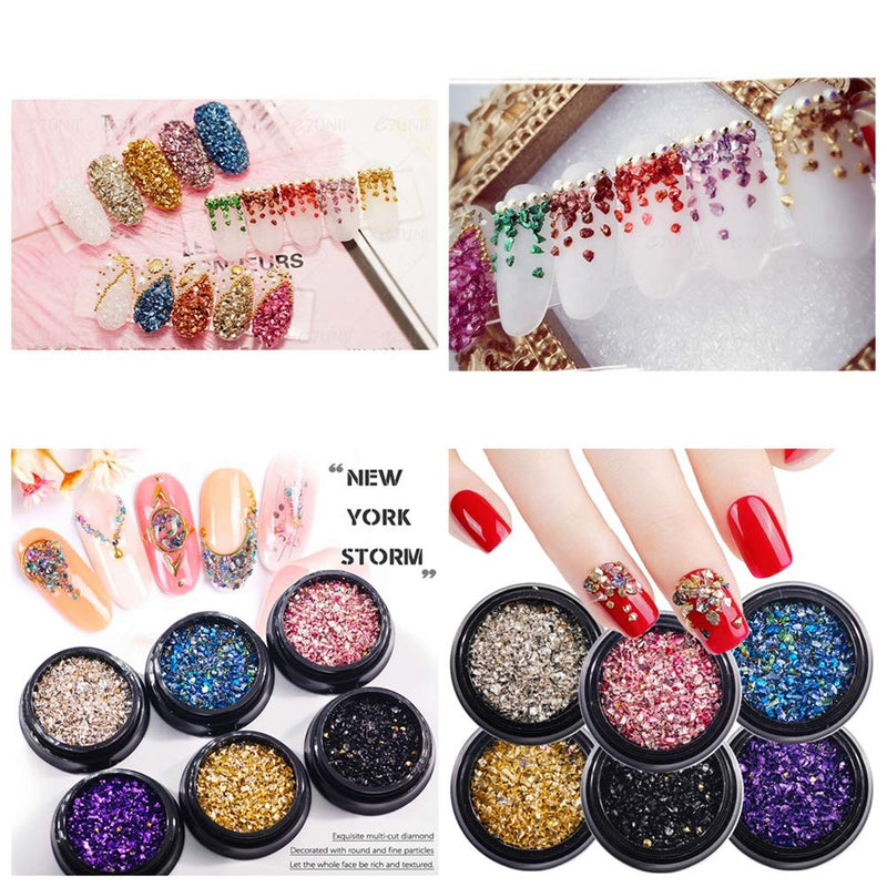 Crushed Glass Irregular Metallic Mini Chips Sprinkles Chunky Glitter Gold 100g 0.5-2.5mm for Nail Arts Craft DIY Vase Filler Epoxy Resin Mold Jewelry Making Decoration (Gold, 0.5-2.5mm) - NewNest Australia
