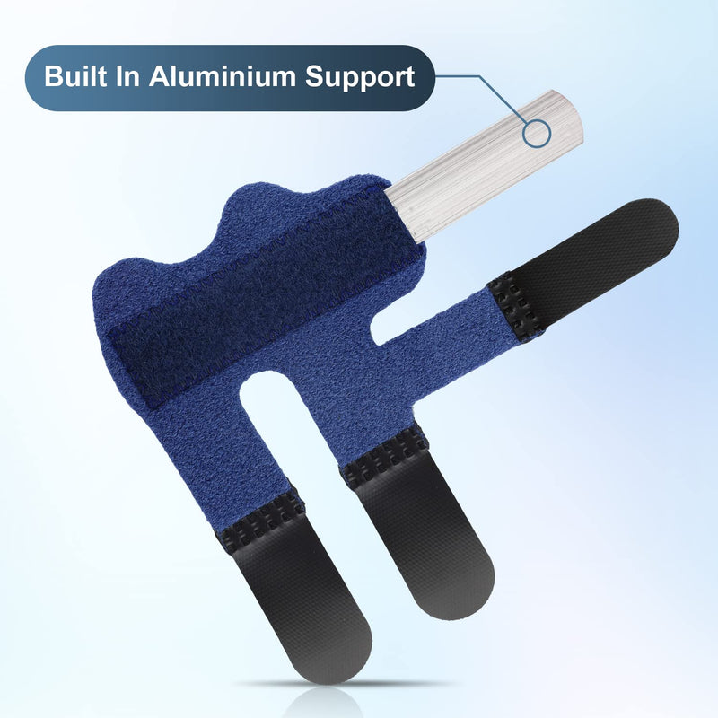 Pack Of 2 Finger Splints, Trigger Finger Splint Finger Bandage For Protection Against Broken Fingers, Pain Relief, Broken Fingers, Straightening (Blue, All Inclusive) - NewNest Australia