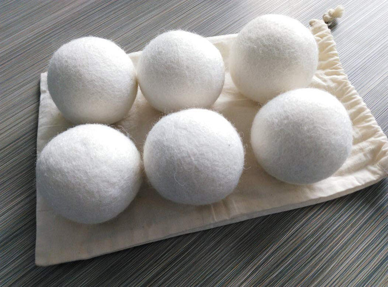 Simple Natural Products Wool Dryer Balls - Fabric Softener and Dryer Sheets for Laundry Supplies – Reusable Wrinkle and Static Guard Wool Balls – Unscented for Sensitive Skin (6 XL Pack) - NewNest Australia