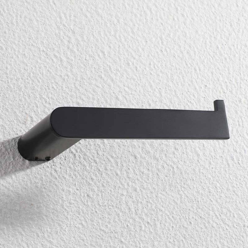 RANDOM Toilet Paper Holder Round Bathroom Hardware Accessories SUS 304 Stainless Steel Tissue Paper Roll Holder Nordic Minimalism Contemporary Hotel Style Wall Mount. (Round, Matte Black) - NewNest Australia