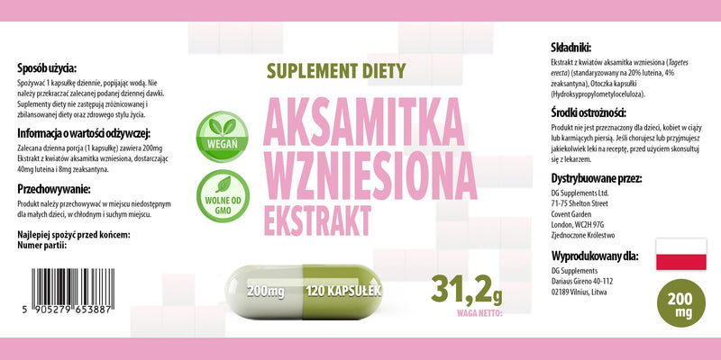 Lutein 40mg with zeaxanthin 8mg from marigold extract 120 vegan capsules 200mg, LABORATORY TESTED by AGROLAB GERMANY, eyes and vision support - NewNest Australia