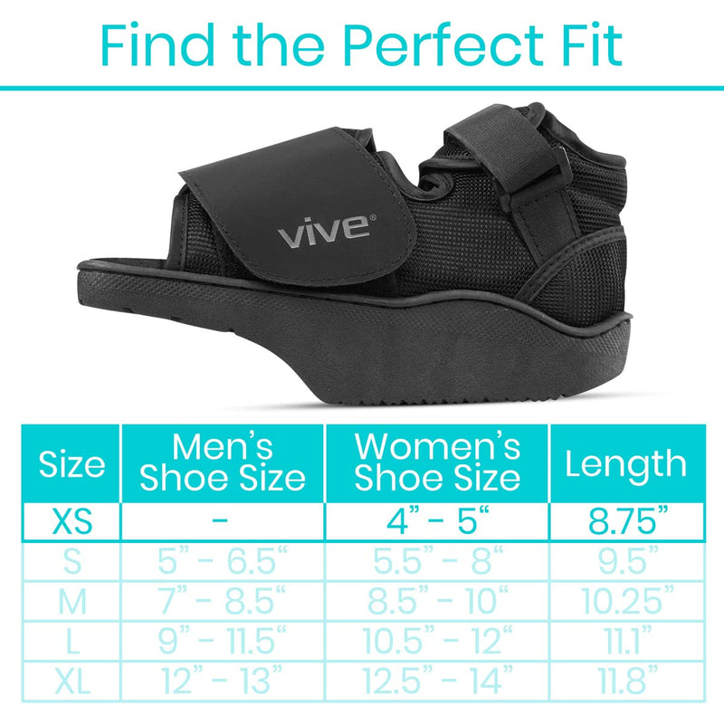 Vive Offloading Post-Op Shoe - Forefront Wedge Boot for Broken Toe Injury - Non Weight Bearing Medical Recovery for Foot Surgery (Medium) Medium - NewNest Australia